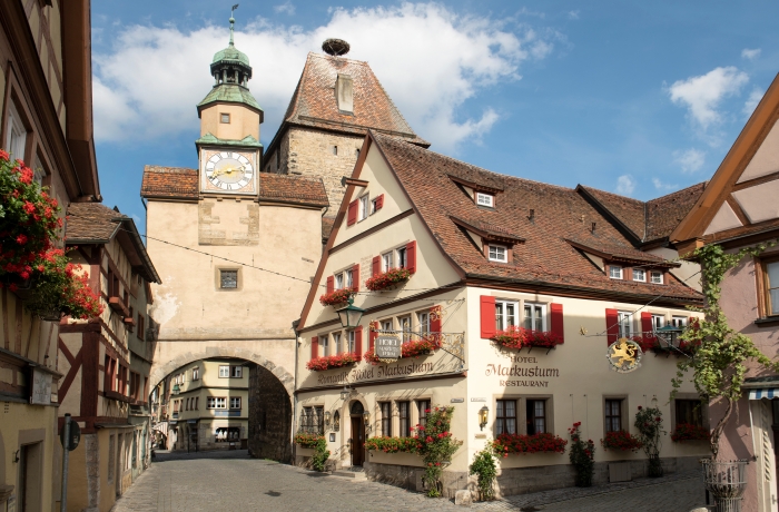 Romantik Hotel Markusturm in der Altstadt von Rothenburg ob der Tauber