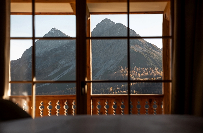 Hotels mit Bergblick: Aussicht aus einem der nur 10 Zimmer im BelArosa Chalet über Arosa