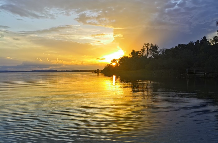 Sonnenuntergang am Chiemsee