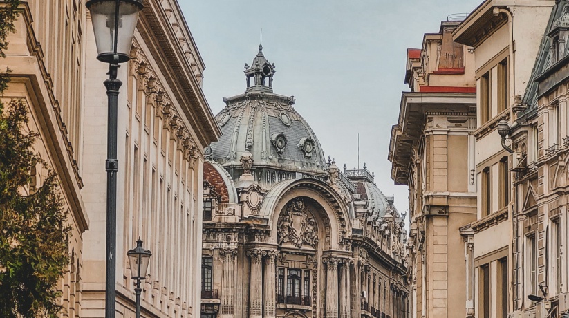 Historische Gebäude in Bukarest.