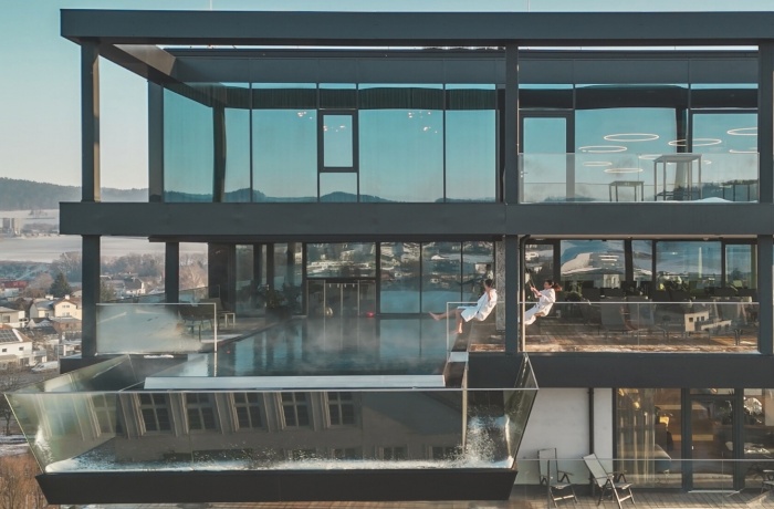 Skypool eines Hotels in 36 Metern Höhe 