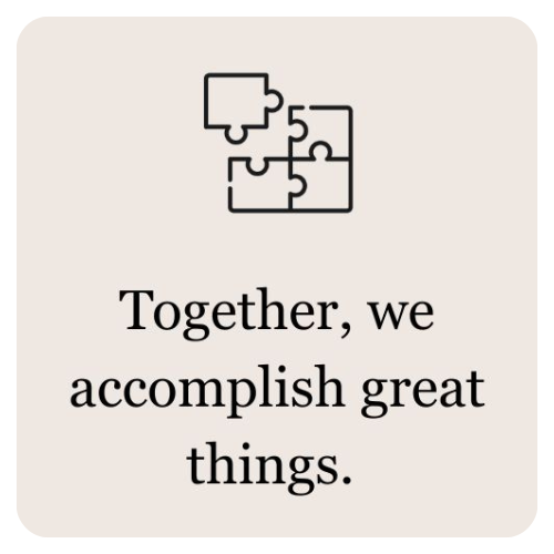 escapio's values: Together, we accomplish great things.
